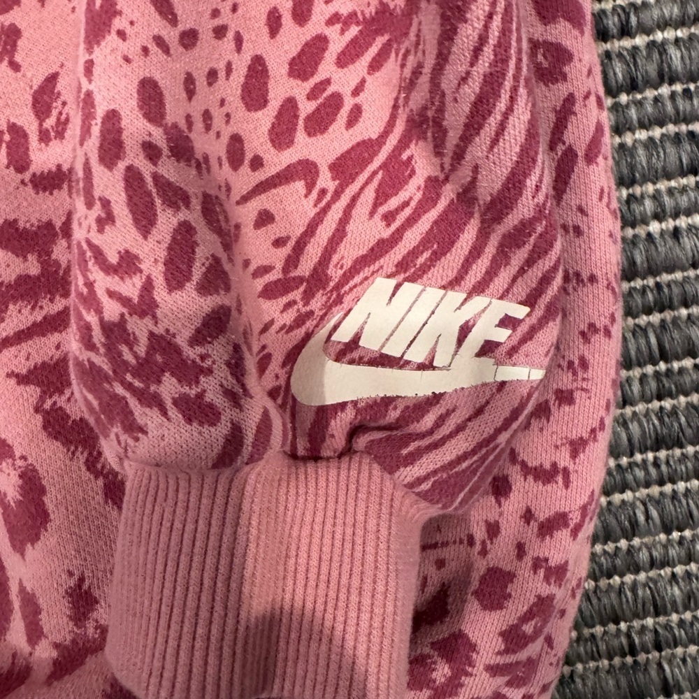 Nike Kids Pink Animal Print Hoodie - Picture 2 of 3